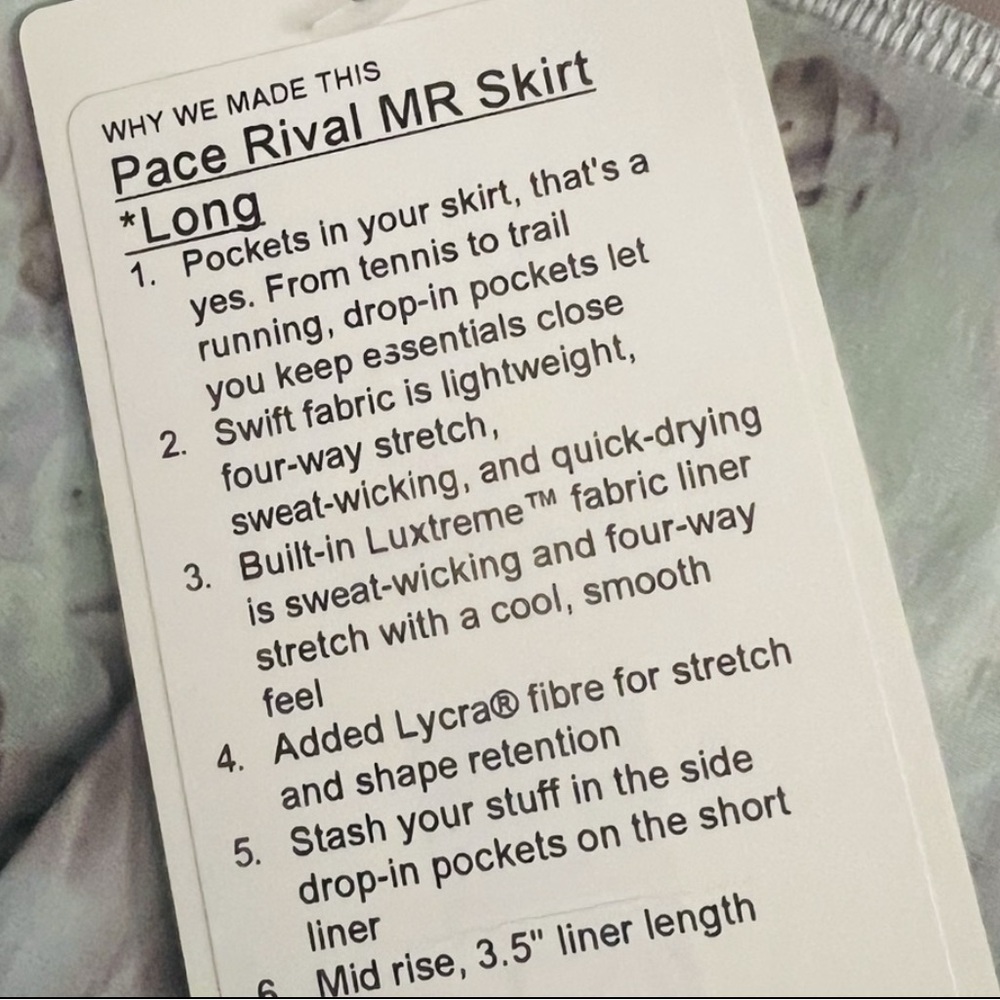 Lululemon Pace Rival Mid Rise Skirt - Long - Picture 12 of 12